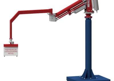 Ein Screenshot eines Knickarm Manipulators mit Standsäule auf einer mobilen Bodenplatte